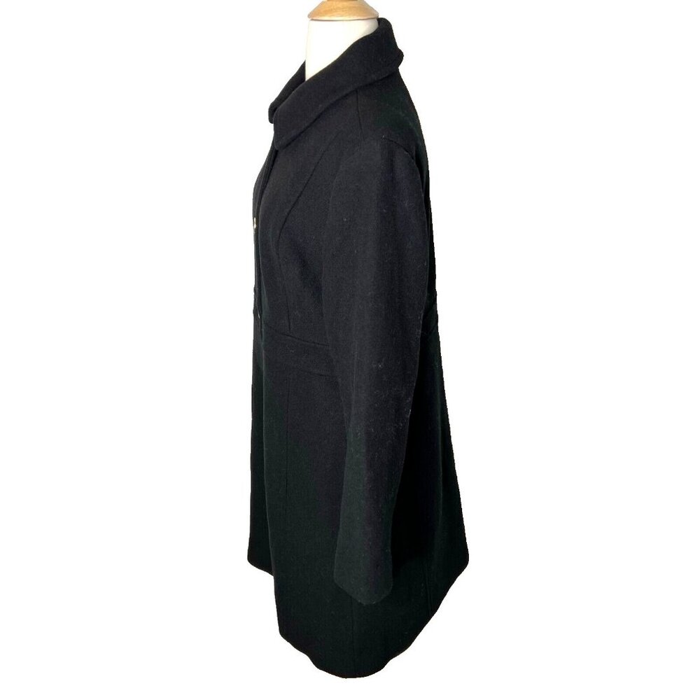 J.Crew Womens $298 Wool Blend Lady Coat Black Size 14 AT107 - Picture 4 of 7